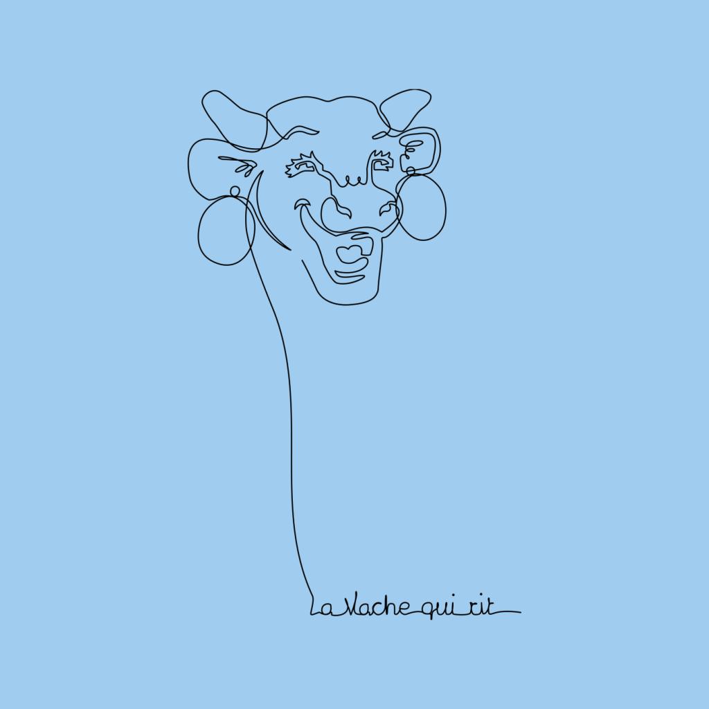 The Laughing Cow Handwritten Outline Women's Sweatshirt-ALL + EVERY