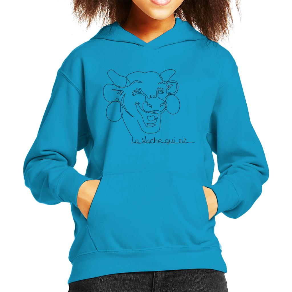 The Laughing Cow Handwritten Close Up Logo Kid's Hooded Sweatshirt-ALL + EVERY