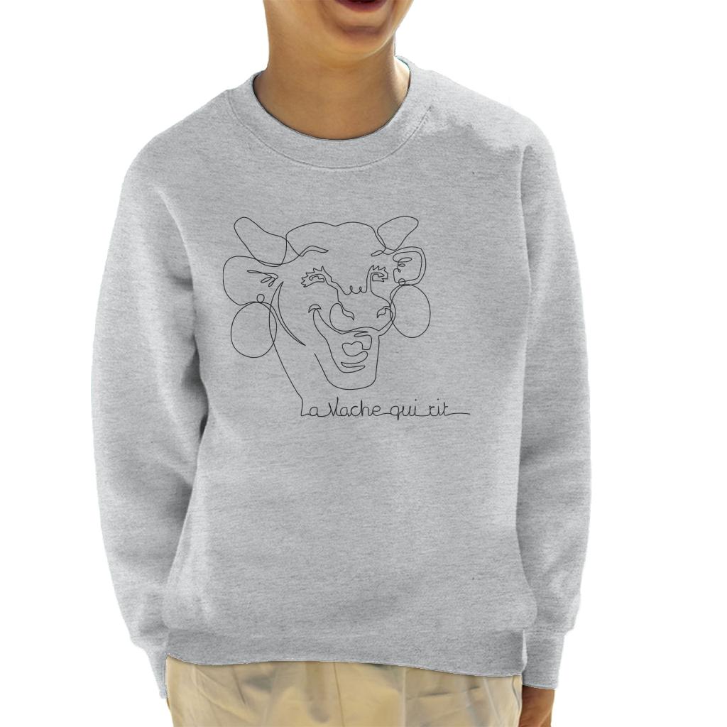 The Laughing Cow Handwritten Close Up Logo Kid's Sweatshirt-ALL + EVERY