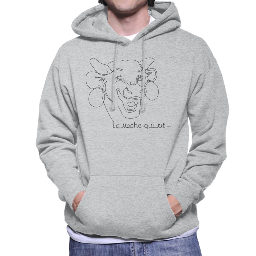 The Laughing Cow Handwritten Close Up Logo Men's Hooded Sweatshirt-ALL + EVERY