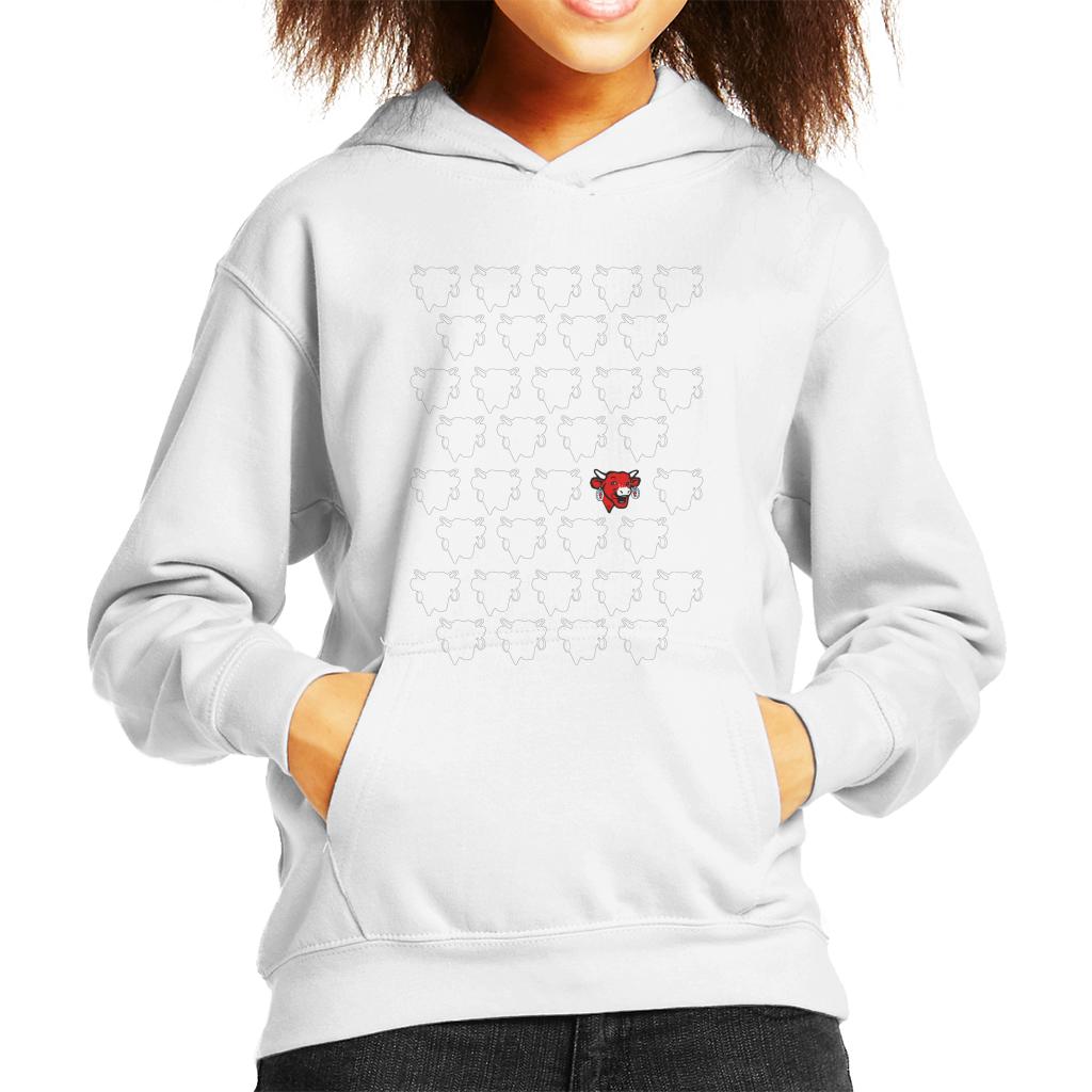 The Laughing Cow Silhouettes Kid's Hooded Sweatshirt-ALL + EVERY