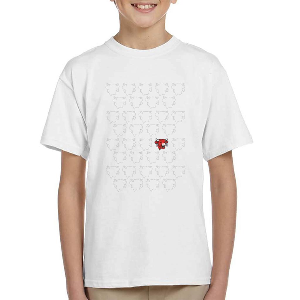 The Laughing Cow Silhouettes Kid's T-Shirt-ALL + EVERY