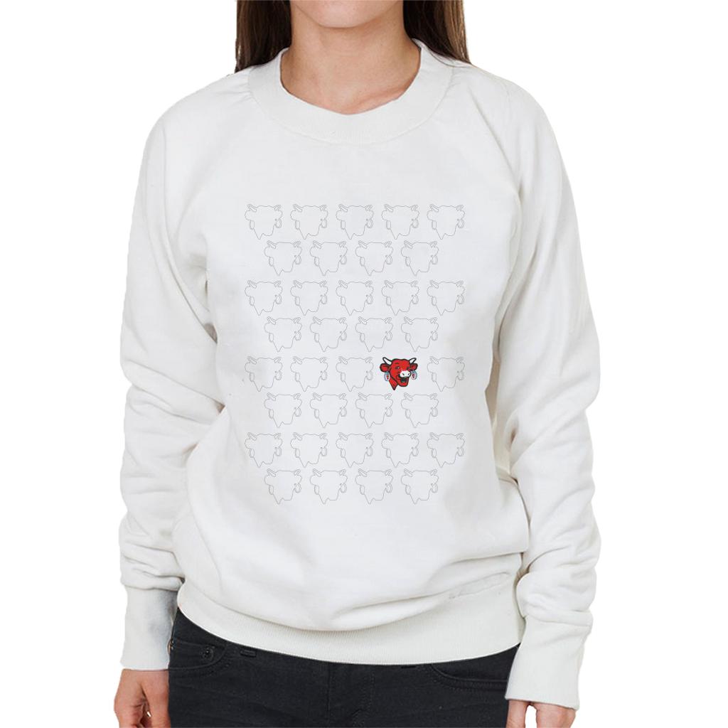 The Laughing Cow Silhouettes Women's Sweatshirt-ALL + EVERY