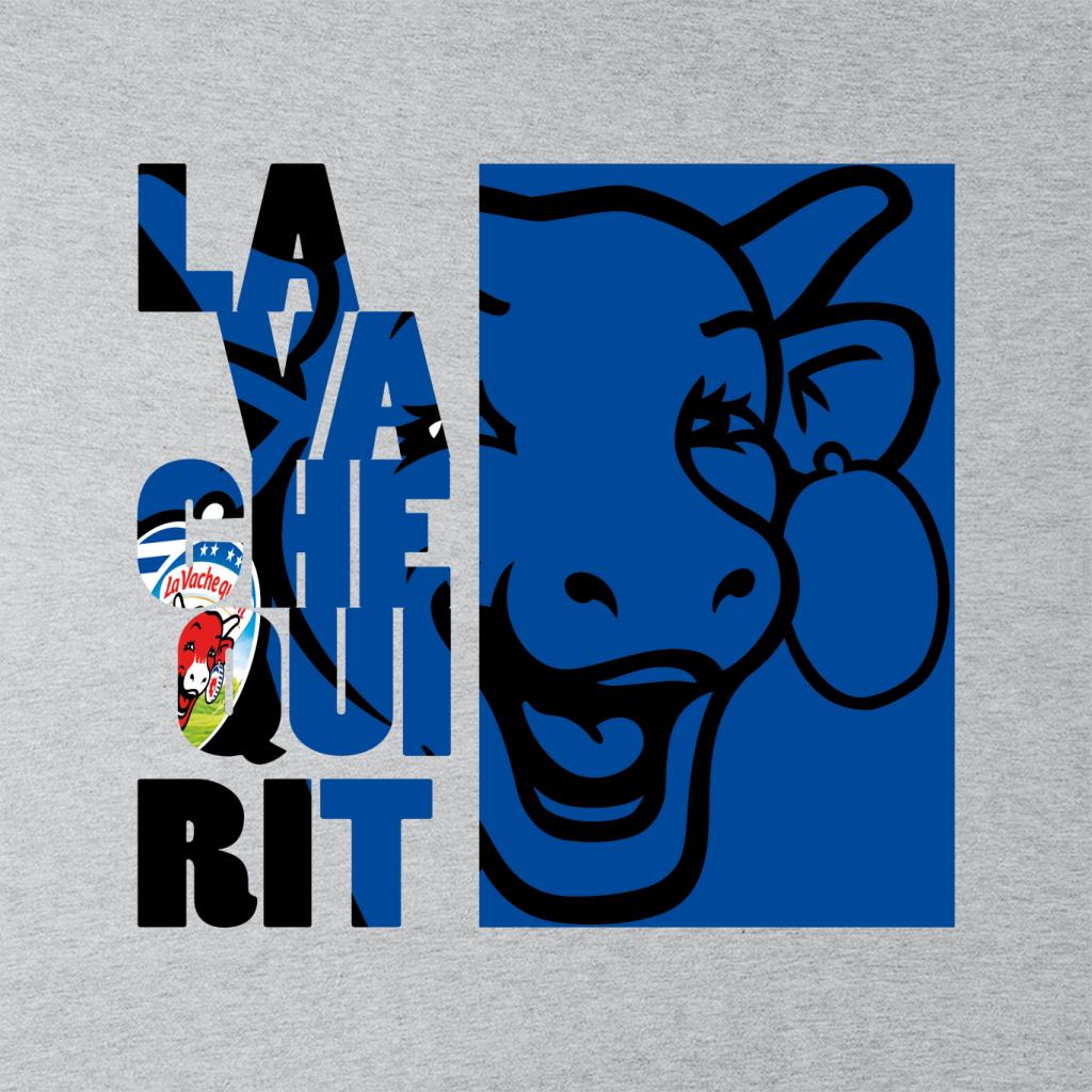 The Laughing Cow La Vache Qui Rit Blue Montage Kid's Hooded Sweatshirt-ALL + EVERY