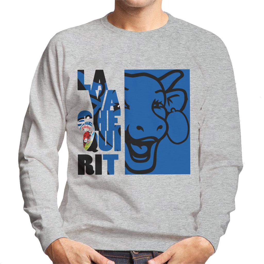 The Laughing Cow La Vache Qui Rit Blue Montage Men's Sweatshirt-ALL + EVERY