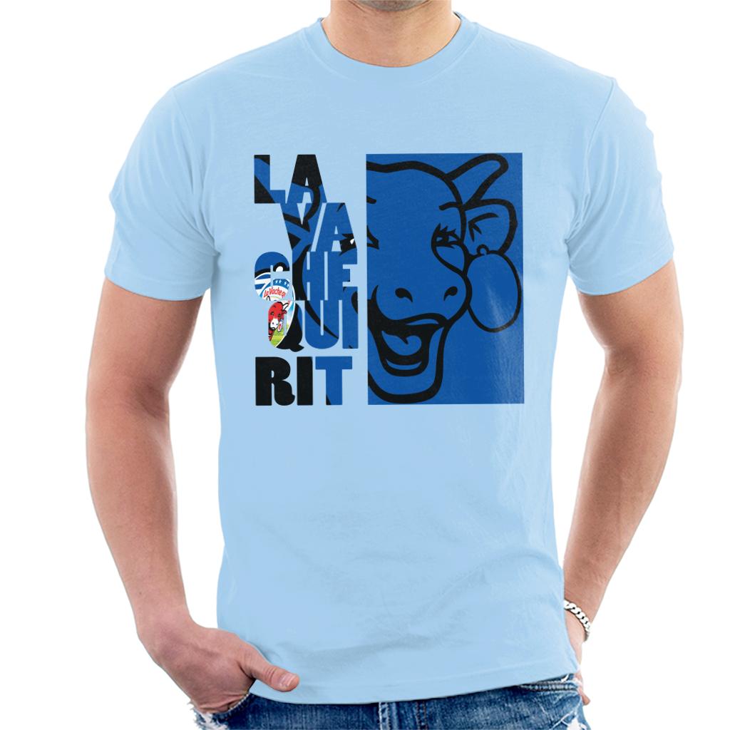 The Laughing Cow La Vache Qui Rit Blue Montage Men's T-Shirt-ALL + EVERY