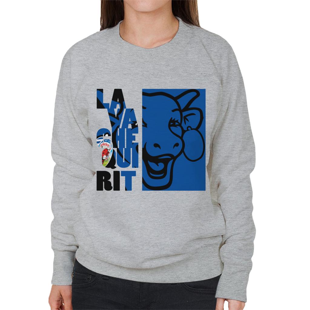 The Laughing Cow La Vache Qui Rit Blue Montage Women's Sweatshirt-ALL + EVERY