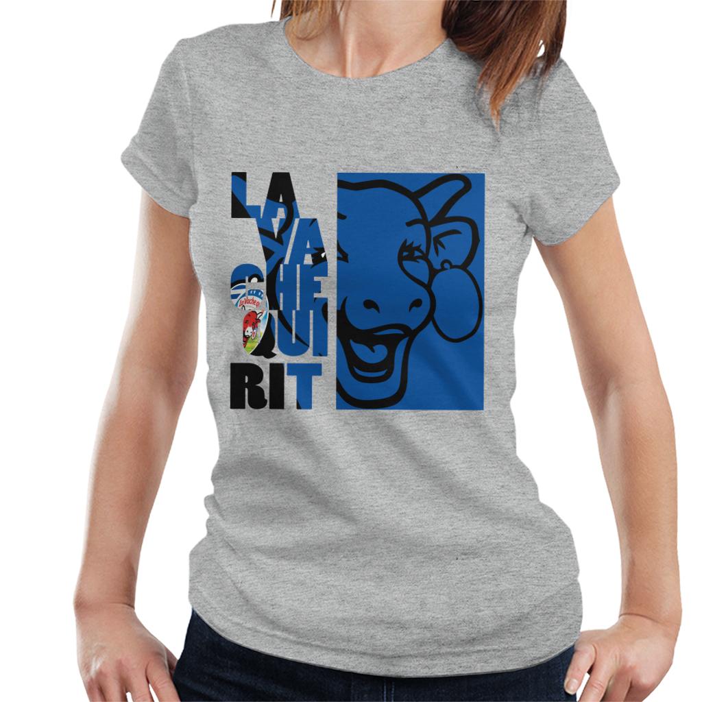 The Laughing Cow La Vache Qui Rit Blue Montage Women's T-Shirt-ALL + EVERY