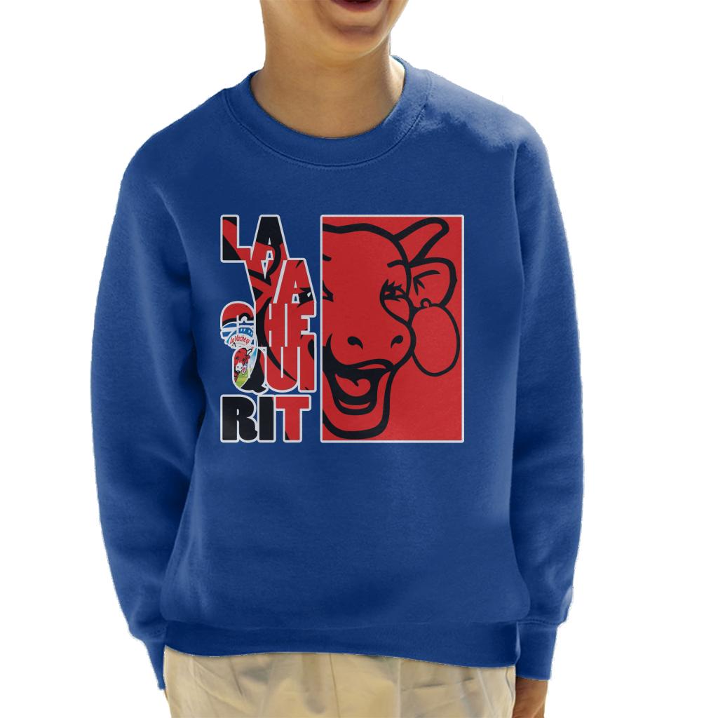 The Laughing Cow Red Montage Kid's Sweatshirt-ALL + EVERY