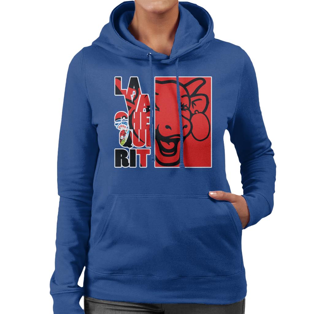 The Laughing Cow Red Montage Women's Hooded Sweatshirt-ALL + EVERY