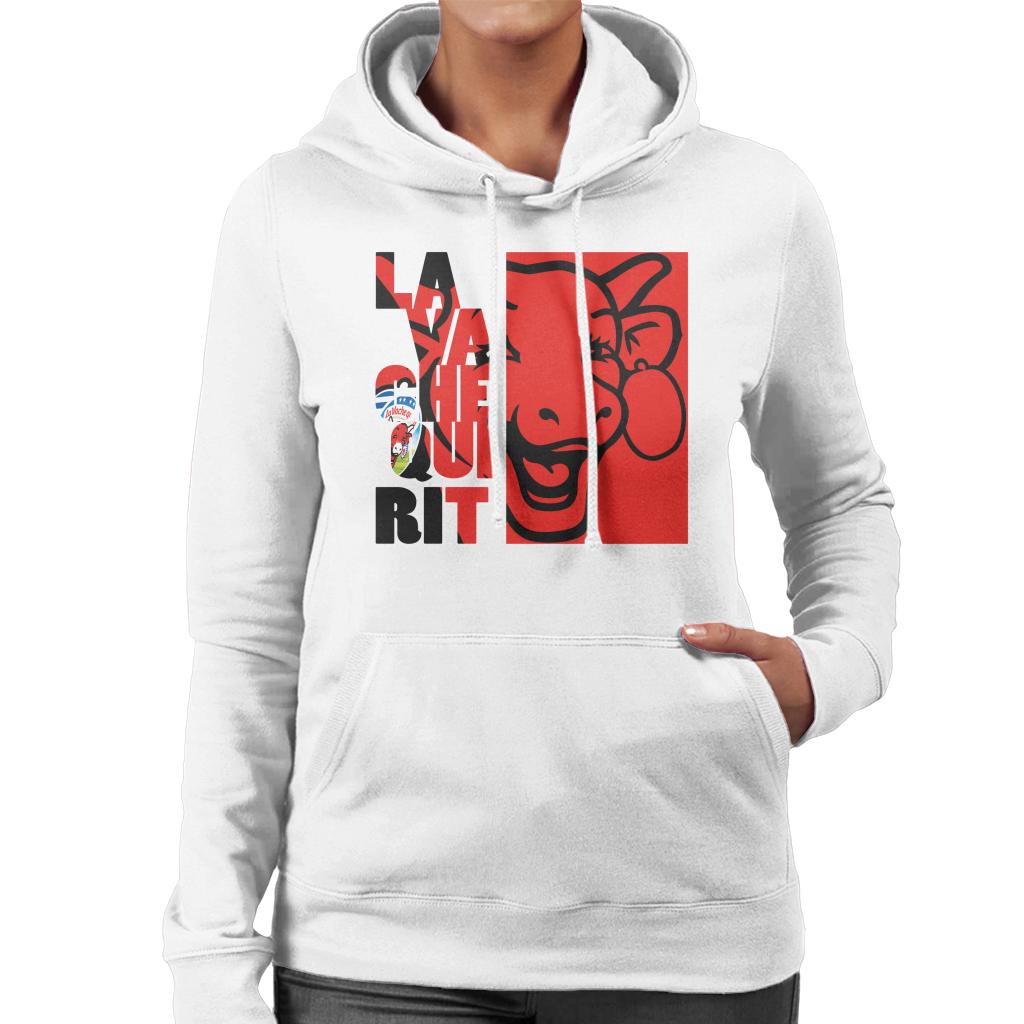 The Laughing Cow Red Montage Women's Hooded Sweatshirt-ALL + EVERY