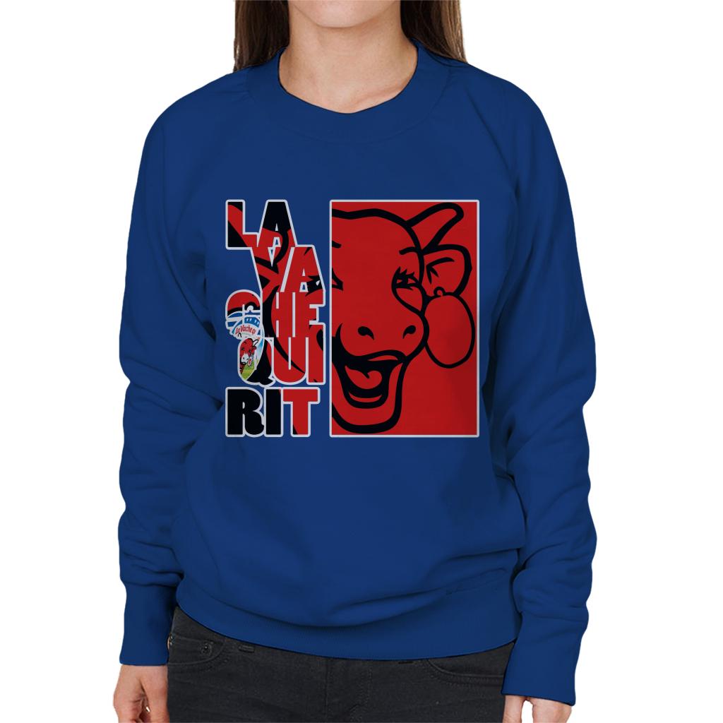 The Laughing Cow Red Montage Women's Sweatshirt-ALL + EVERY