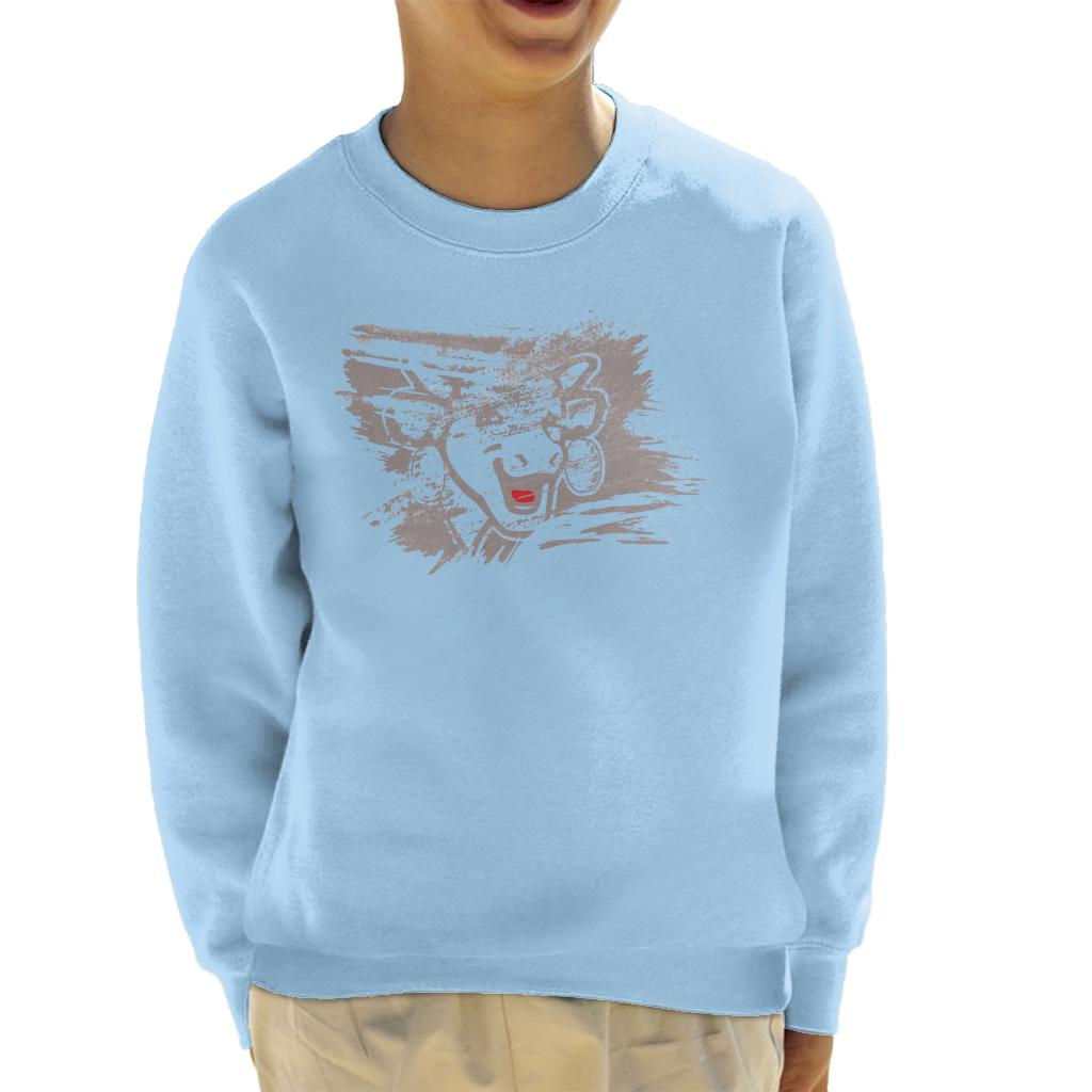 The Laughing Cow Brushstroke Kid's Sweatshirt-ALL + EVERY