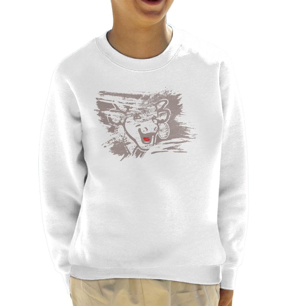 The Laughing Cow Brushstroke Kid's Sweatshirt-ALL + EVERY