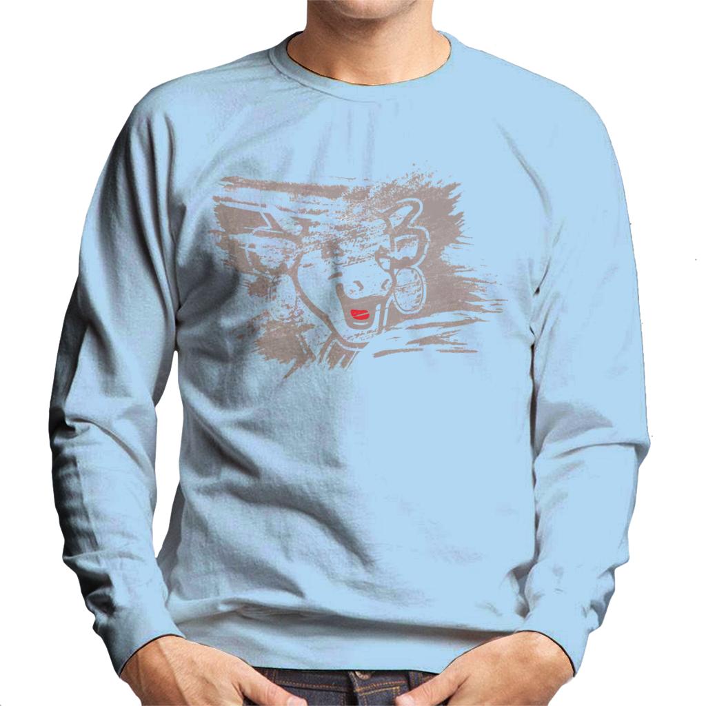 The Laughing Cow Brushstroke Men's Sweatshirt-ALL + EVERY