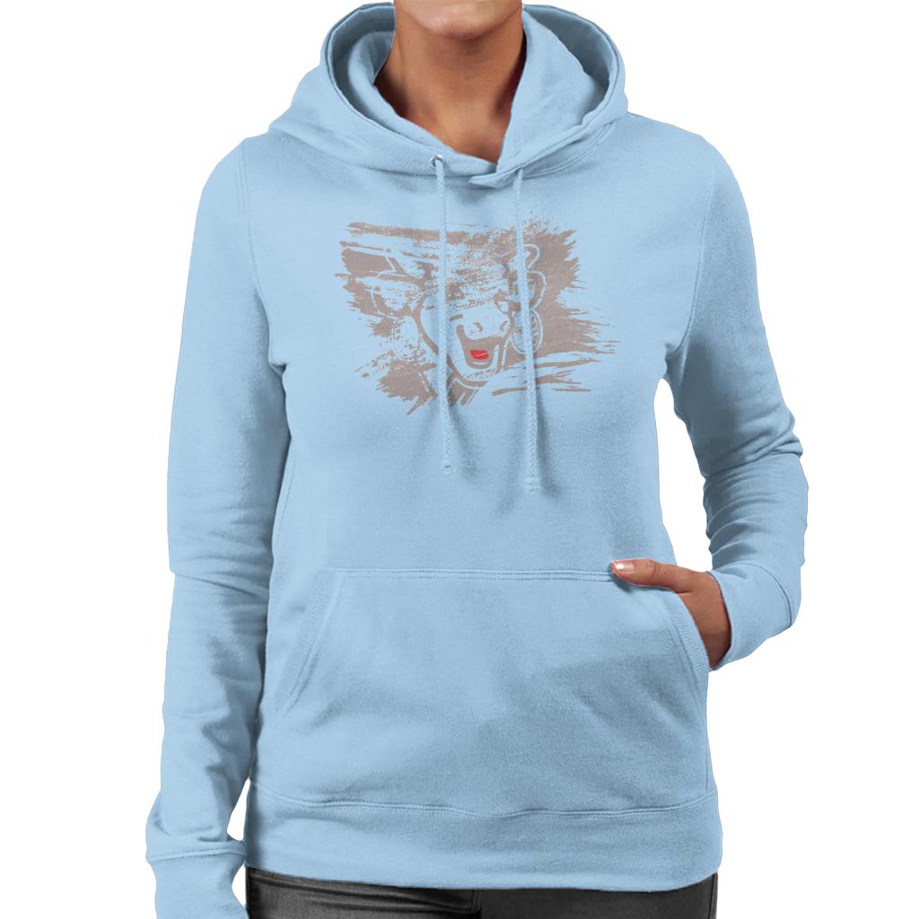 The Laughing Cow Brushstroke Women's Hooded Sweatshirt-ALL + EVERY