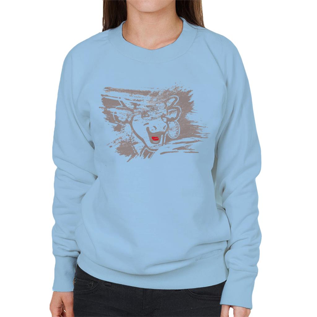 The Laughing Cow Brushstroke Women's Sweatshirt-ALL + EVERY