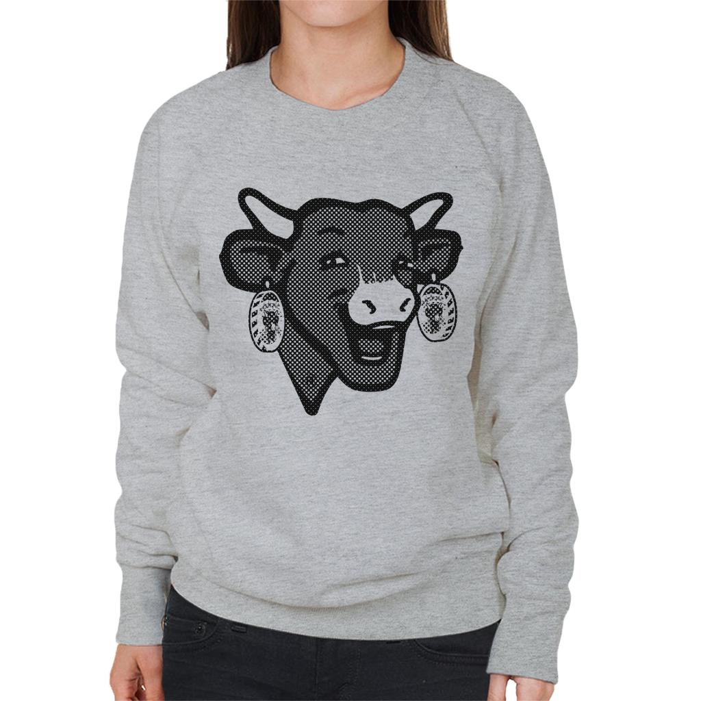 The Laughing Cow Black Polka Dot Women's Sweatshirt-ALL + EVERY