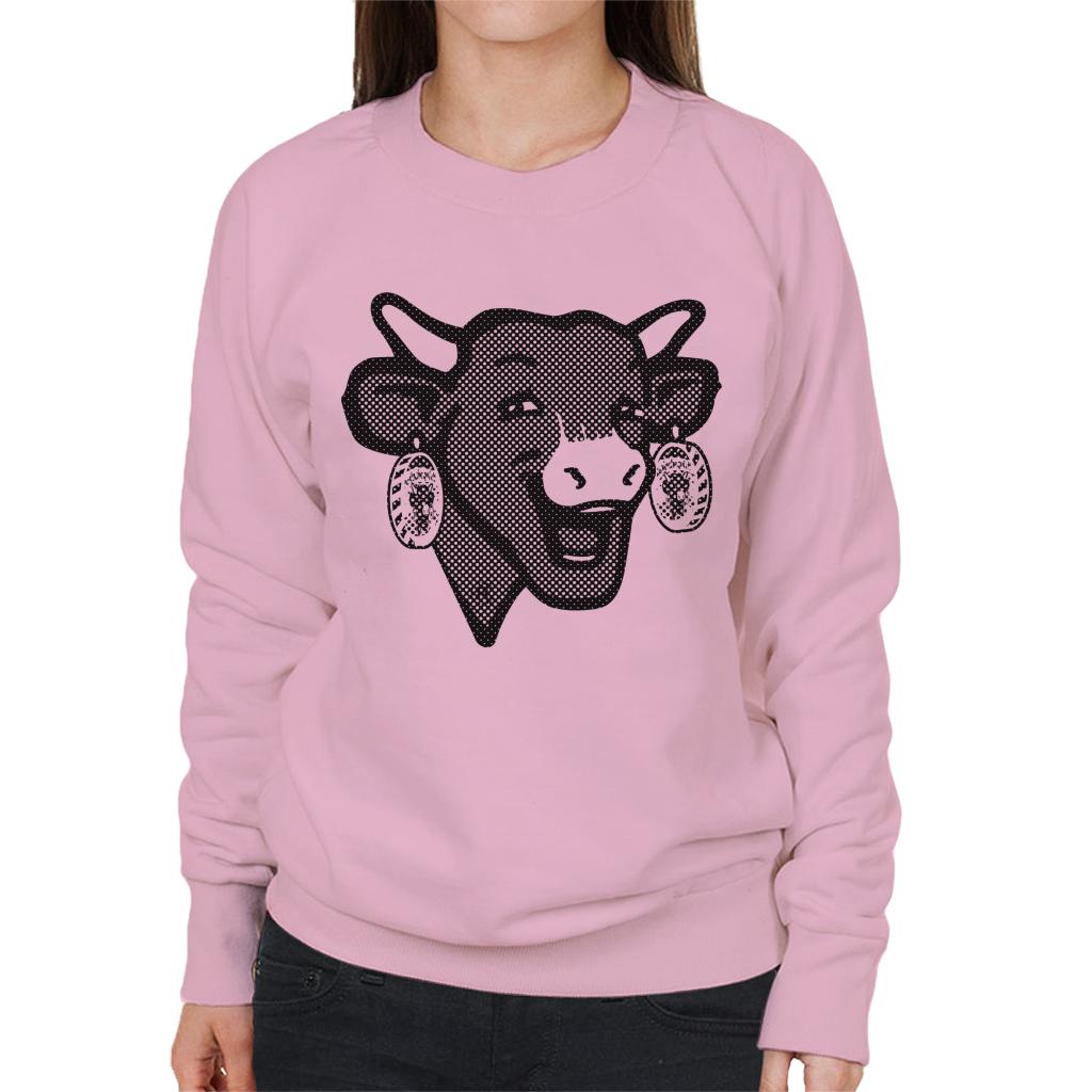 The Laughing Cow Black Polka Dot Women's Sweatshirt-ALL + EVERY