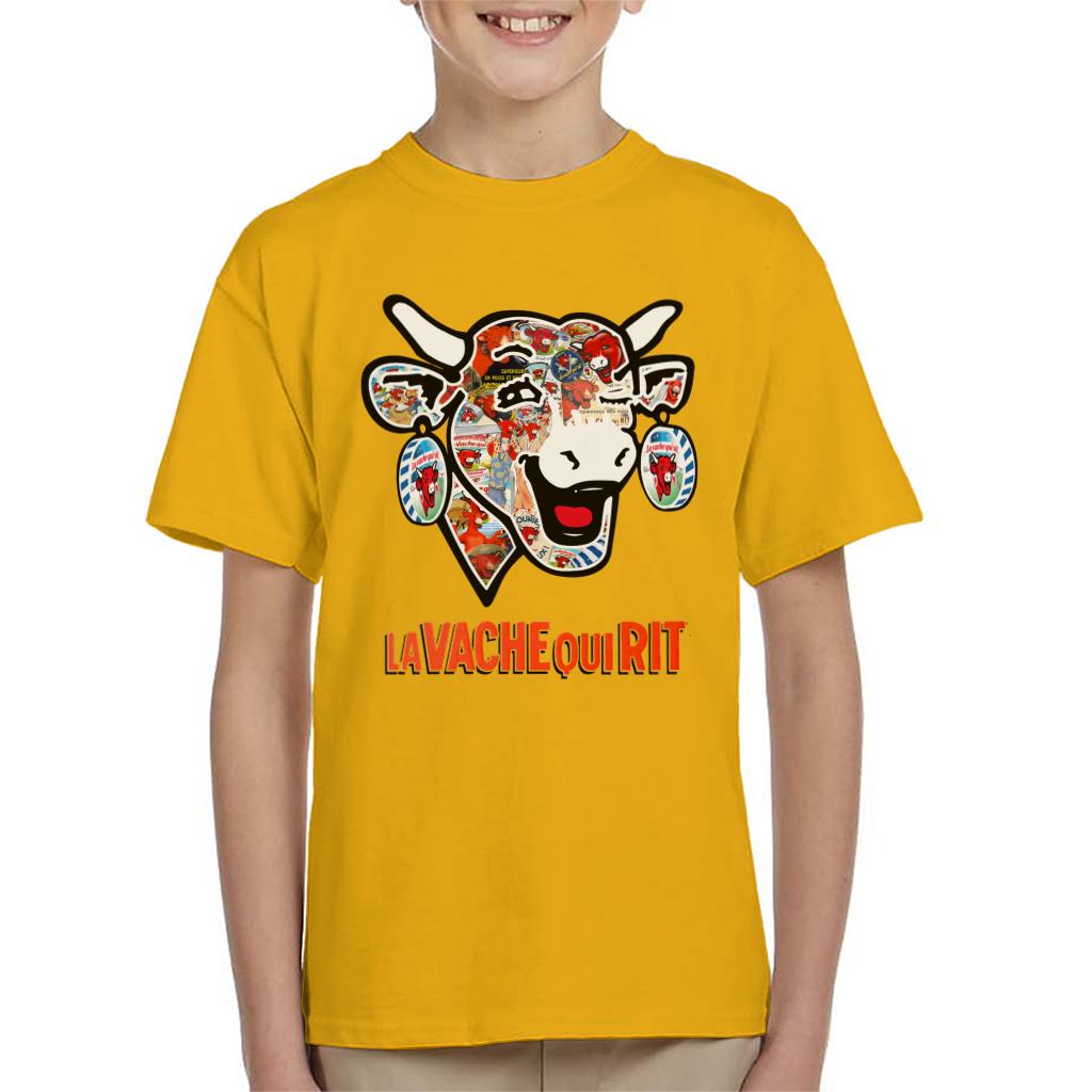 The Laughing Cow Historical Logos Kid's T-Shirt-ALL + EVERY