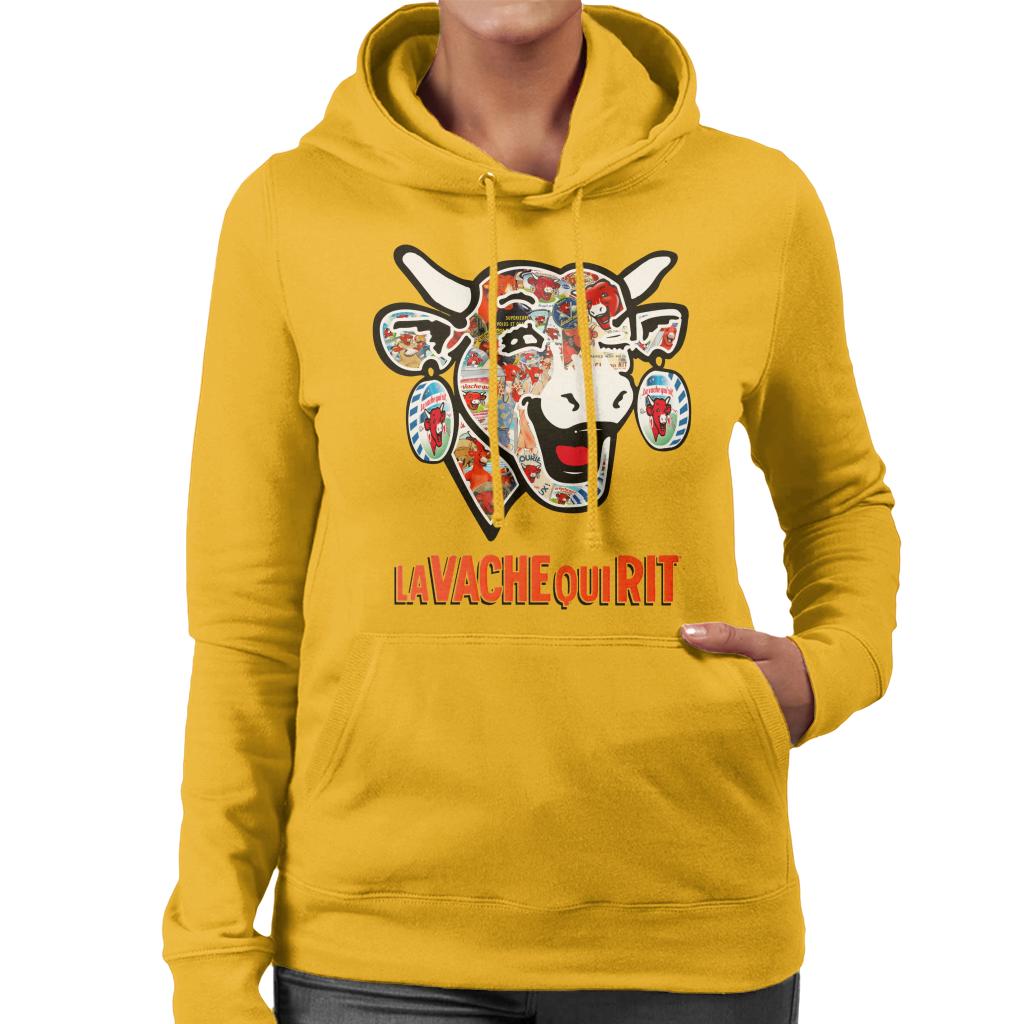 The Laughing Cow Historical Logos Women's Hooded Sweatshirt-ALL + EVERY