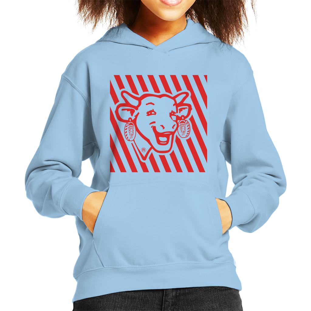 The Laughing Cow Red Stripes Kid's Hooded Sweatshirt-ALL + EVERY