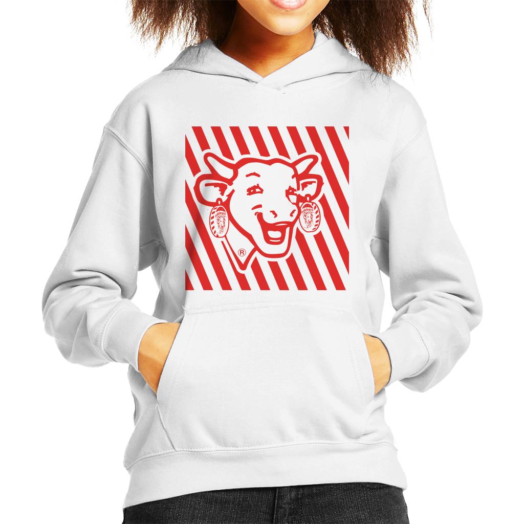 The Laughing Cow Red Stripes Kid's Hooded Sweatshirt-ALL + EVERY