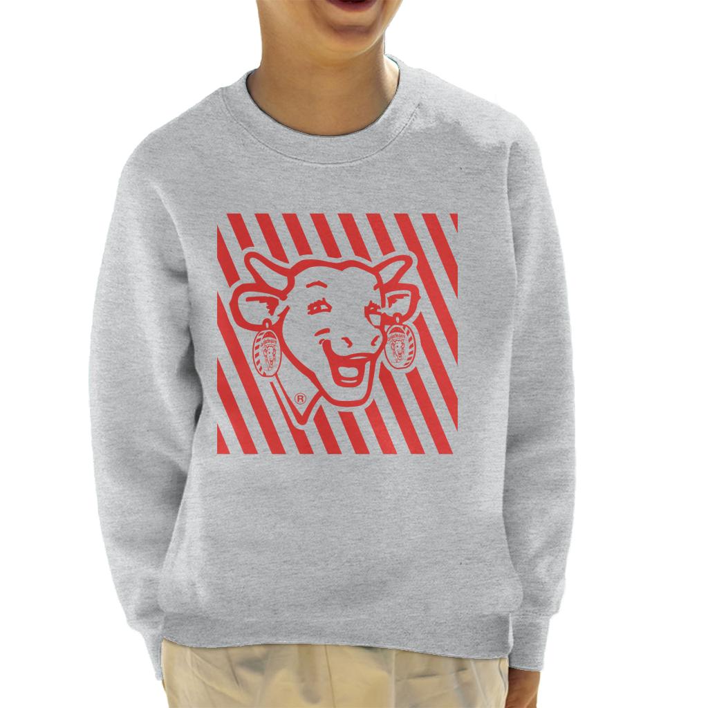 The Laughing Cow Red Stripes Kid's Sweatshirt-ALL + EVERY