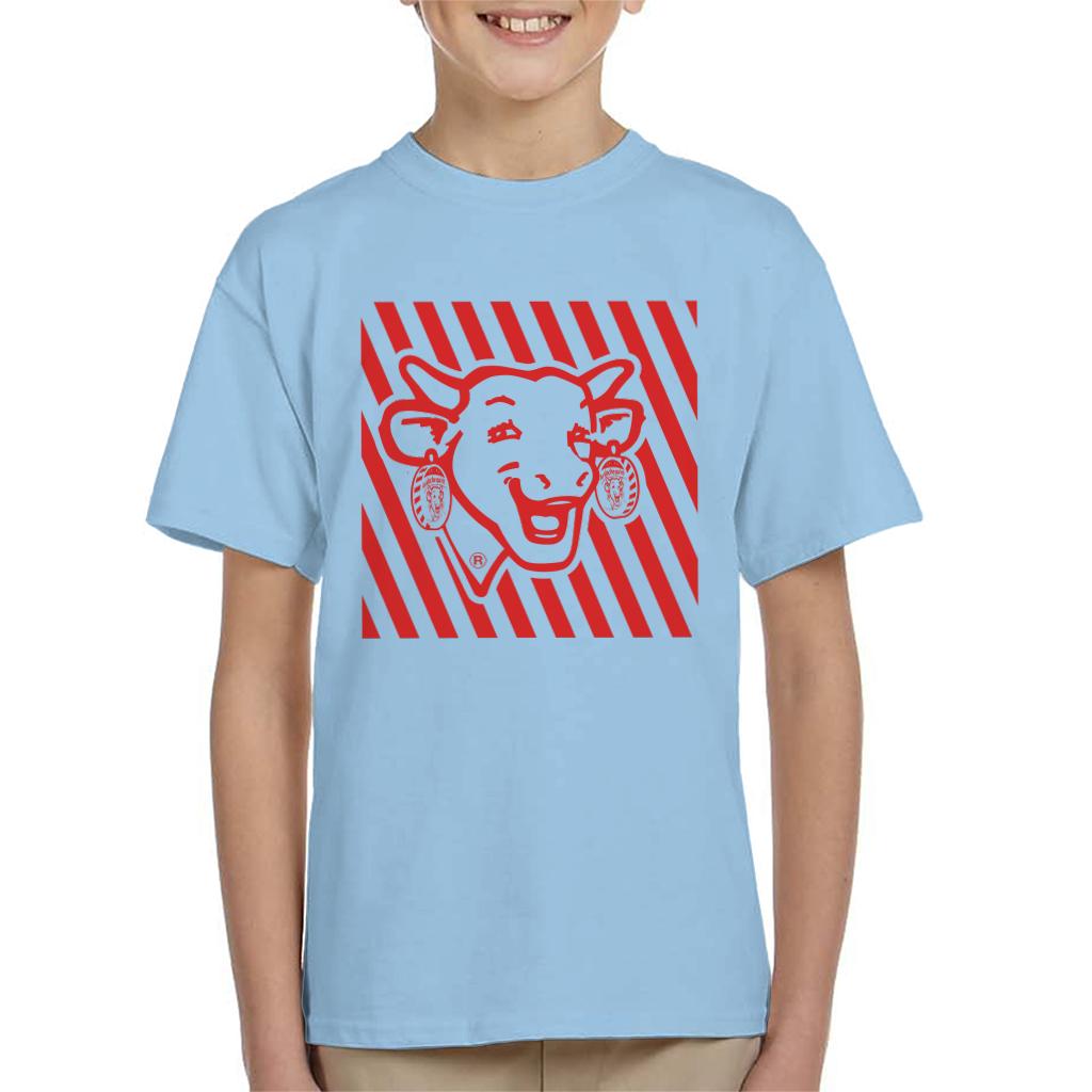 The Laughing Cow Red Stripes Kid's T-Shirt-ALL + EVERY