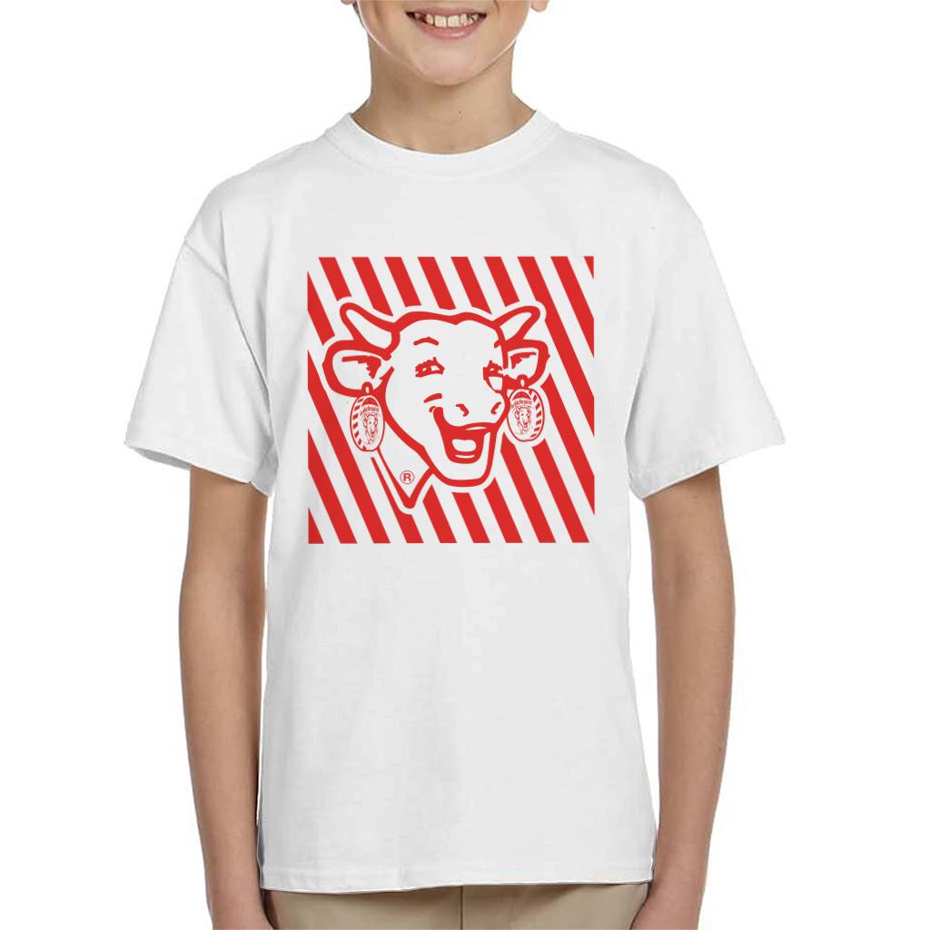 The Laughing Cow Red Stripes Kid's T-Shirt-ALL + EVERY