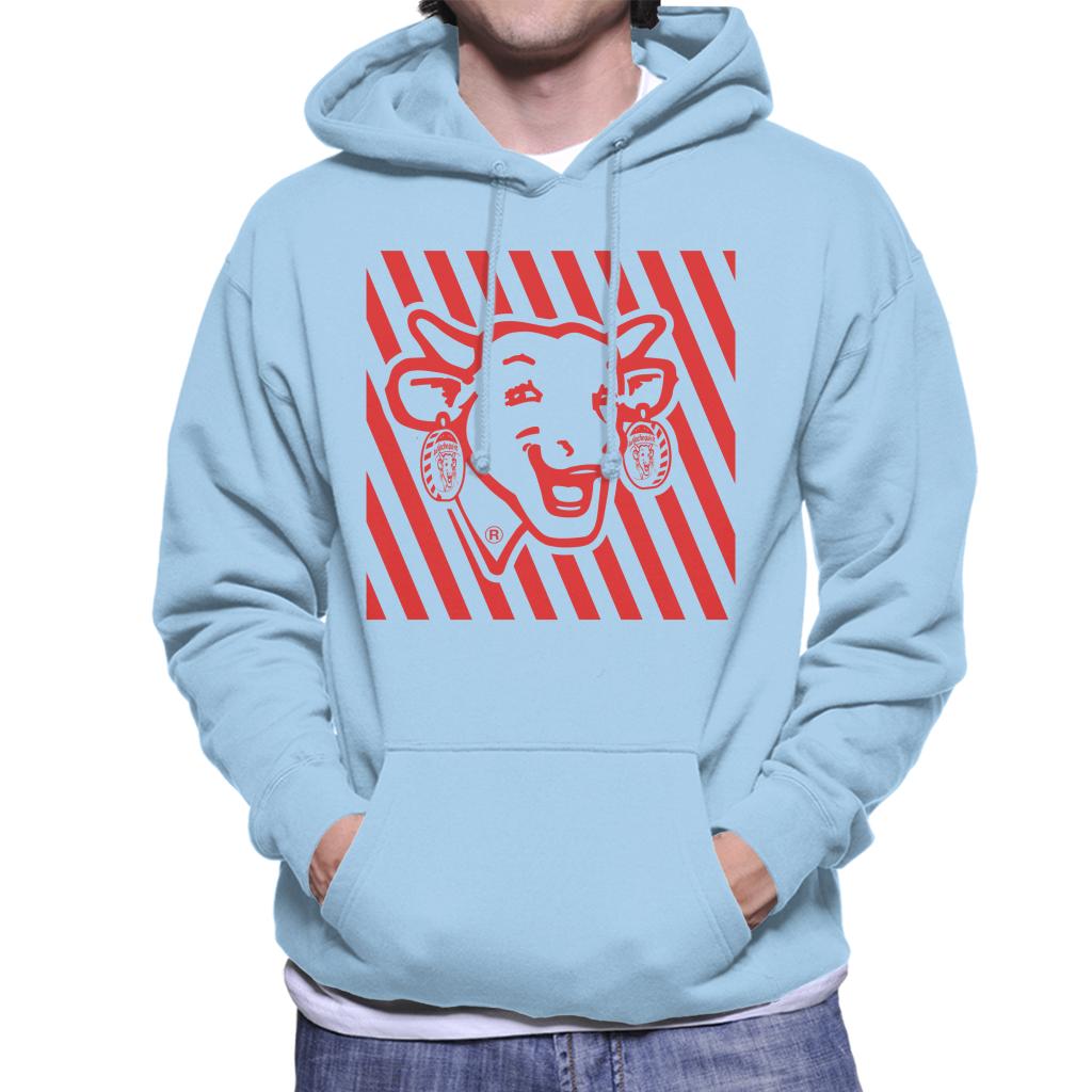 The Laughing Cow Red Stripes Men's Hooded Sweatshirt-ALL + EVERY