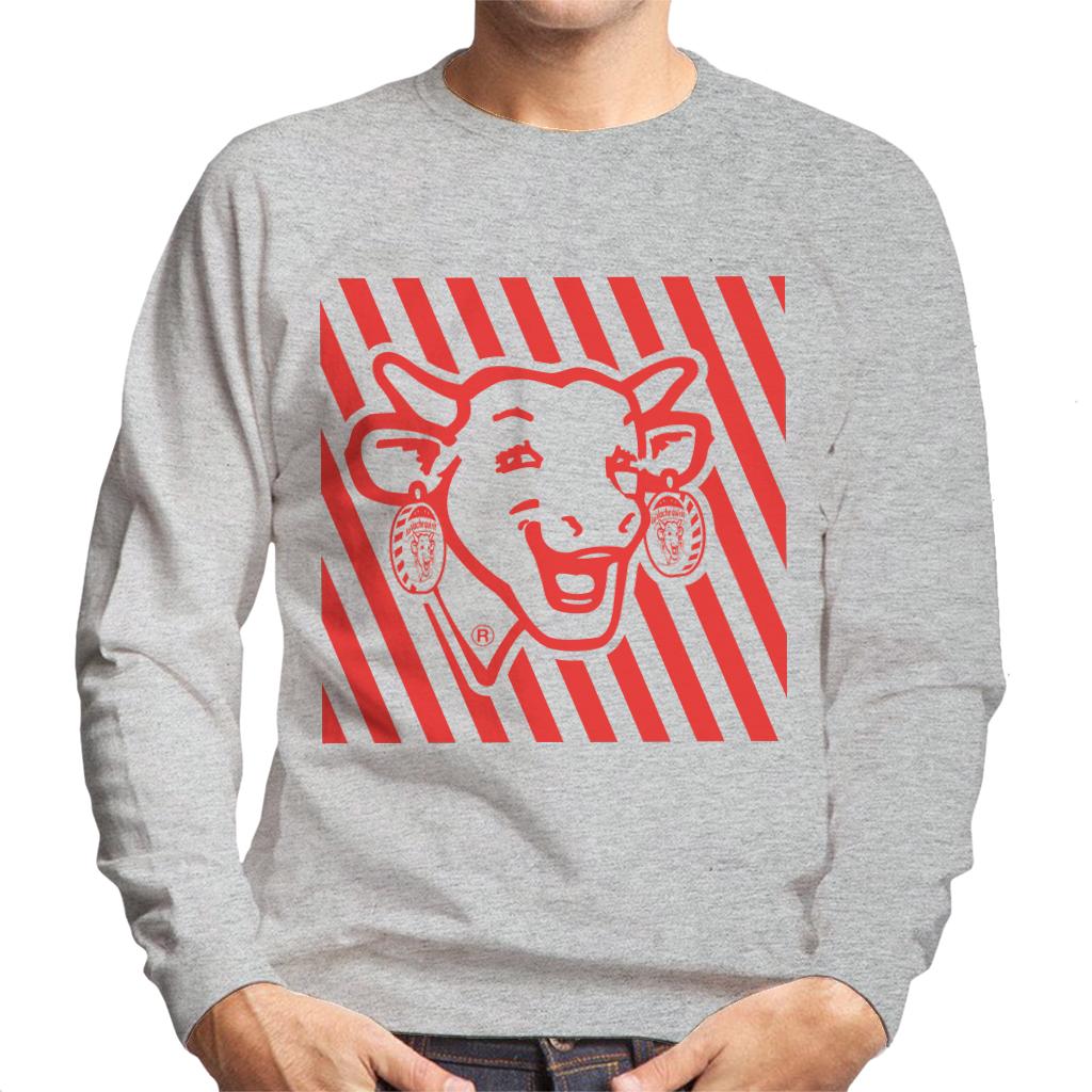 The Laughing Cow Red Stripes Men's Sweatshirt-ALL + EVERY