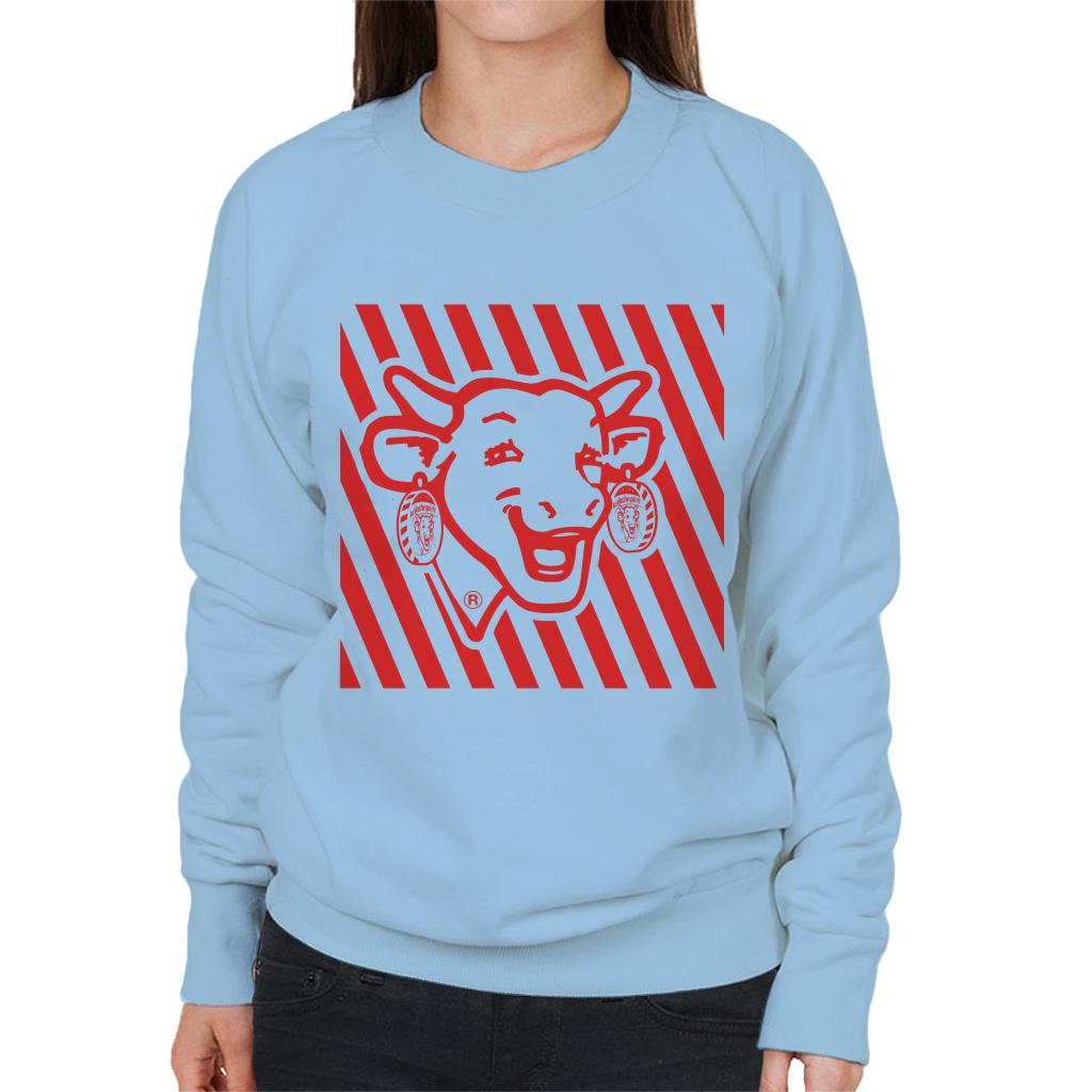 The Laughing Cow Red Stripes Women's Sweatshirt-ALL + EVERY