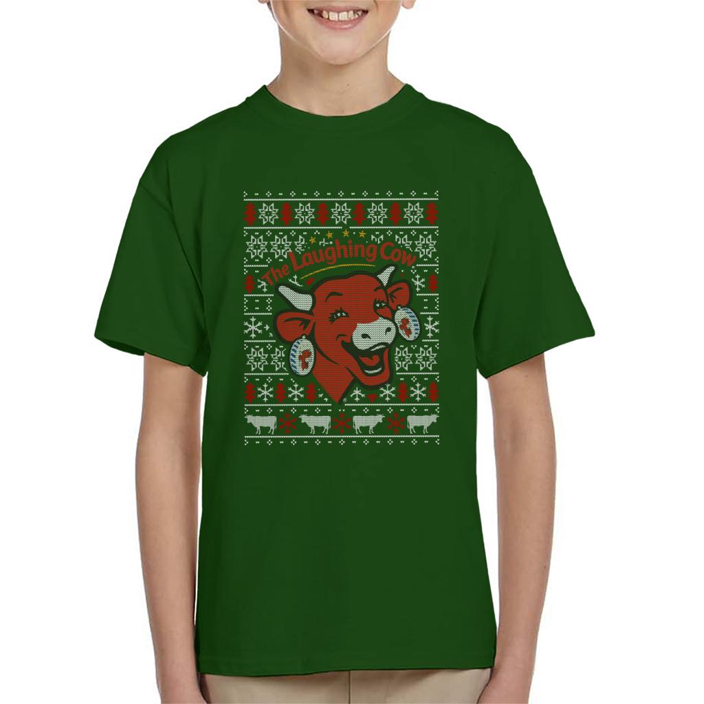 The Laughing Cow Christmas Contemporary Logo Kid's T-Shirt-ALL + EVERY