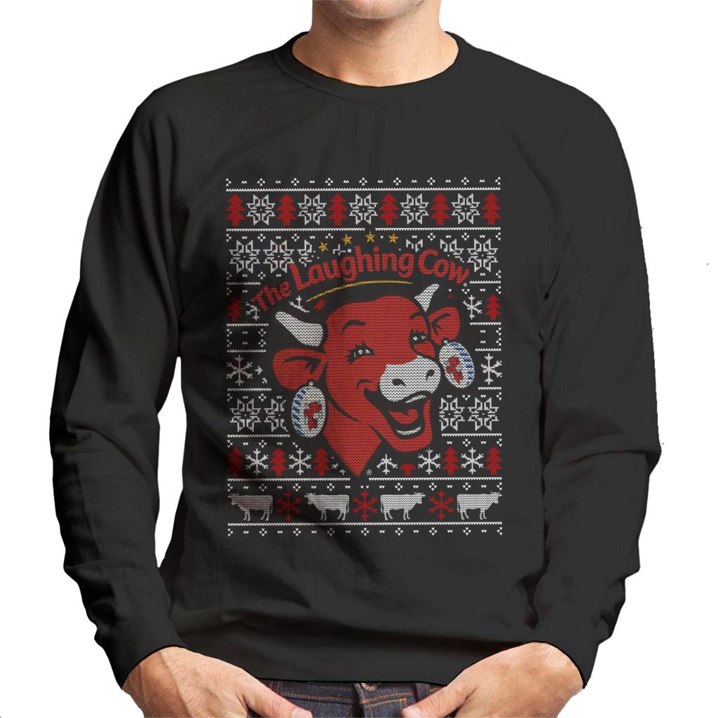 The Laughing Cow Christmas Contemporary Logo Men's Sweatshirt-ALL + EVERY