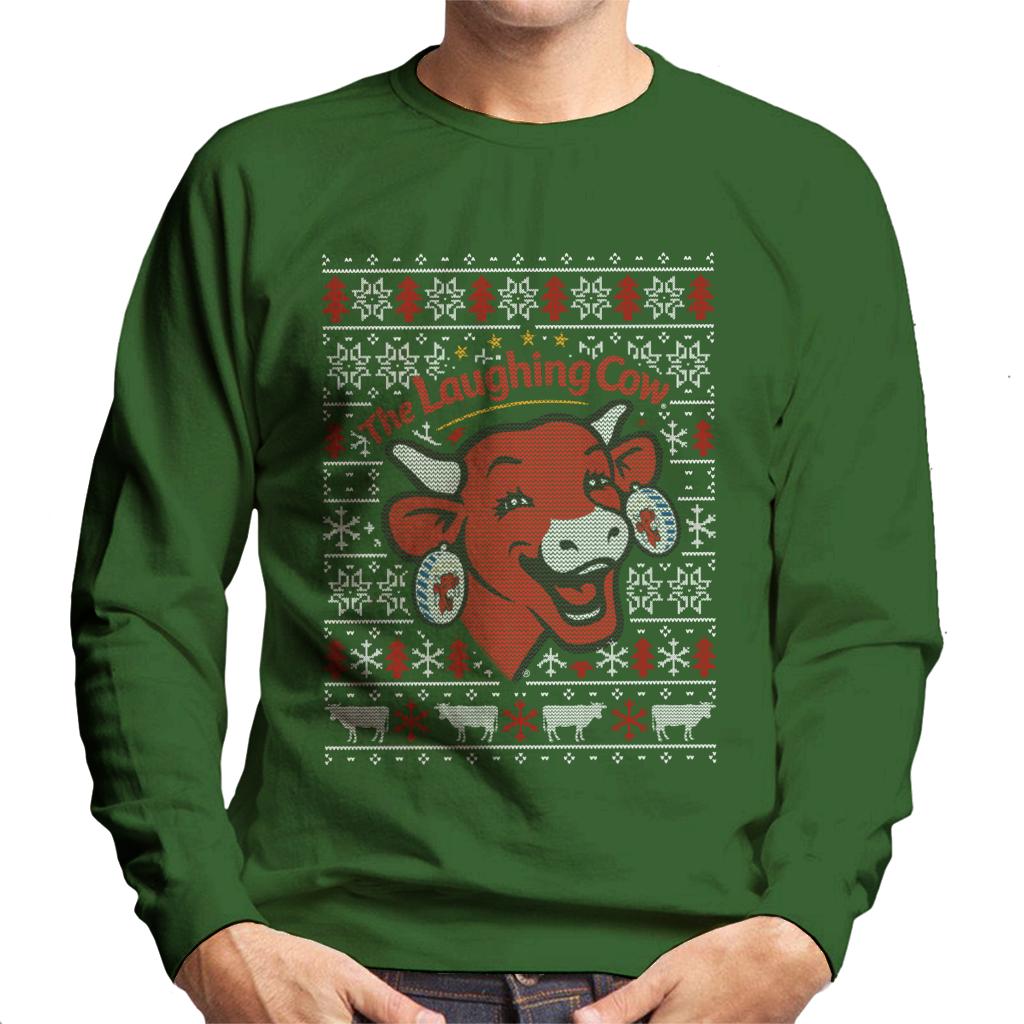 The Laughing Cow Christmas Contemporary Logo Men's Sweatshirt-ALL + EVERY