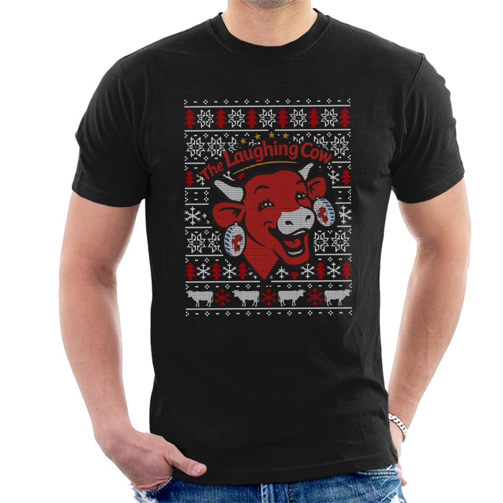 The Laughing Cow Christmas Contemporary Logo Men's T-Shirt-ALL + EVERY