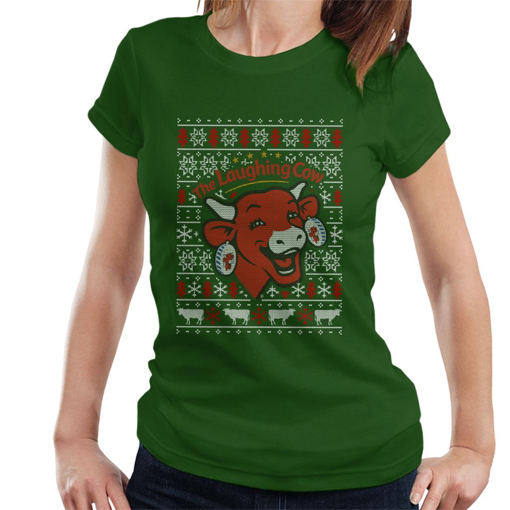 The Laughing Cow Christmas Contemporary Logo Women's T-Shirt-ALL + EVERY