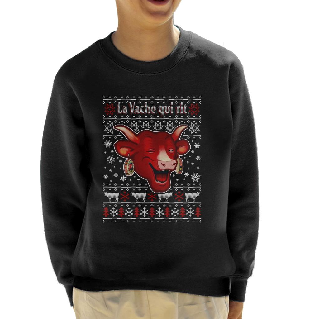 The Laughing Cow Christmas La Vache Qui Rit Kid's Sweatshirt-ALL + EVERY