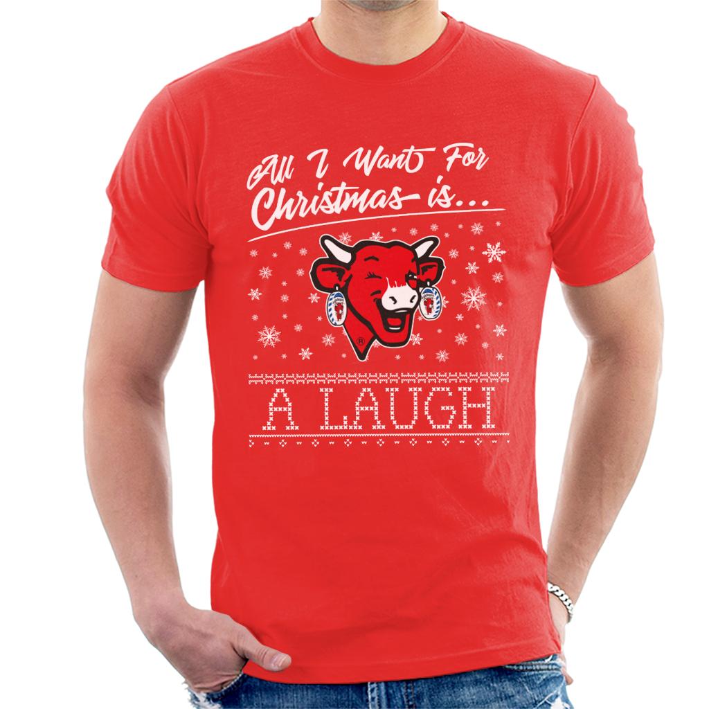 The Laughing Cow Christmas All I Want For Xmas Is A Laugh Men's T-Shirt-ALL + EVERY