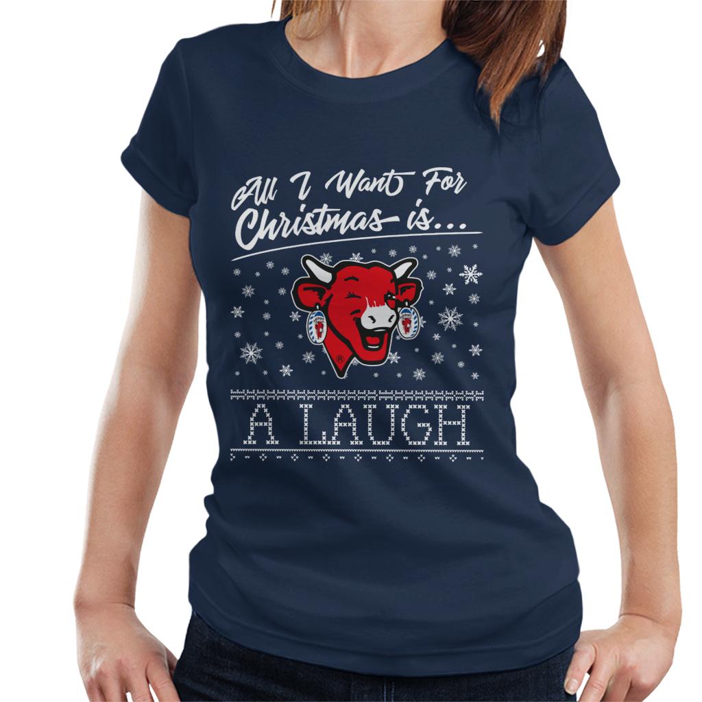 The Laughing Cow Christmas All I Want For Xmas Is A Laugh Women's T-Shirt-ALL + EVERY