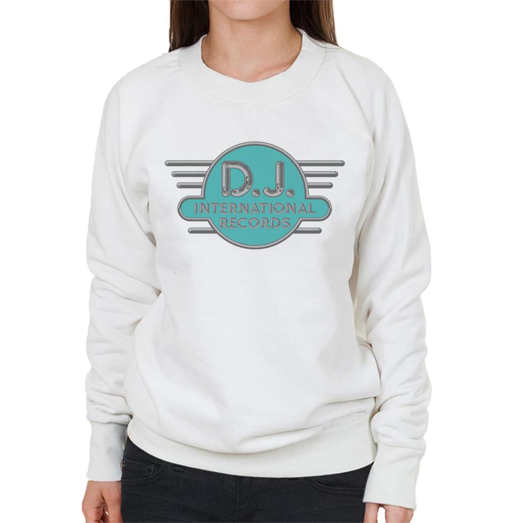 DJ International Records Cyan Logo Women's Sweatshirt-ALL + EVERY