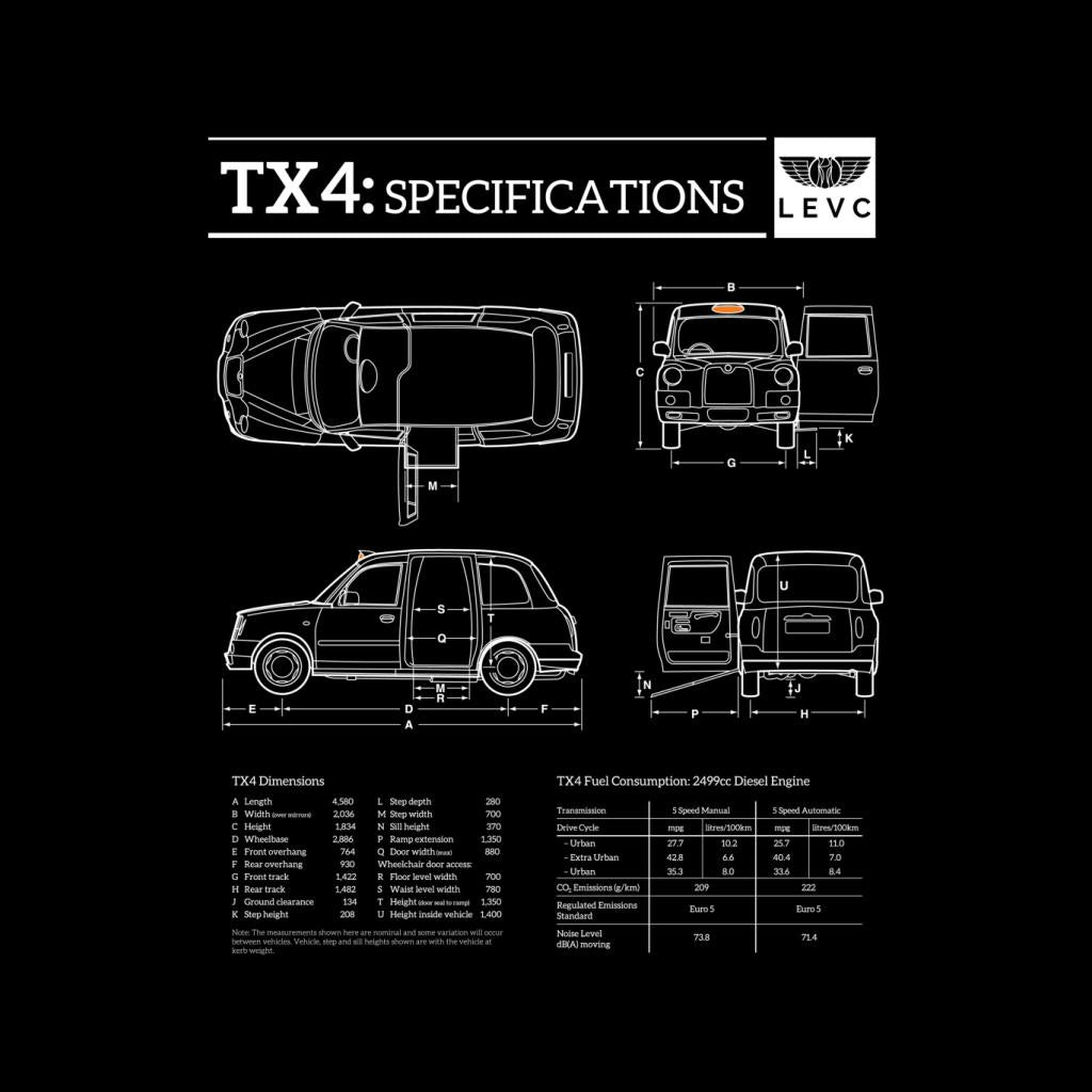 London Taxi Company TX4 Specifications Levc Men's Hooded Sweatshirt-ALL + EVERY