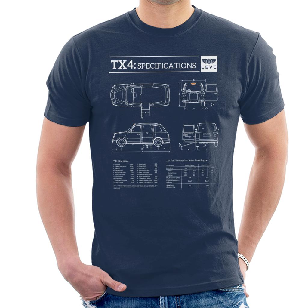 London Taxi Company TX4 Specifications Levc Men's T-Shirt-ALL + EVERY