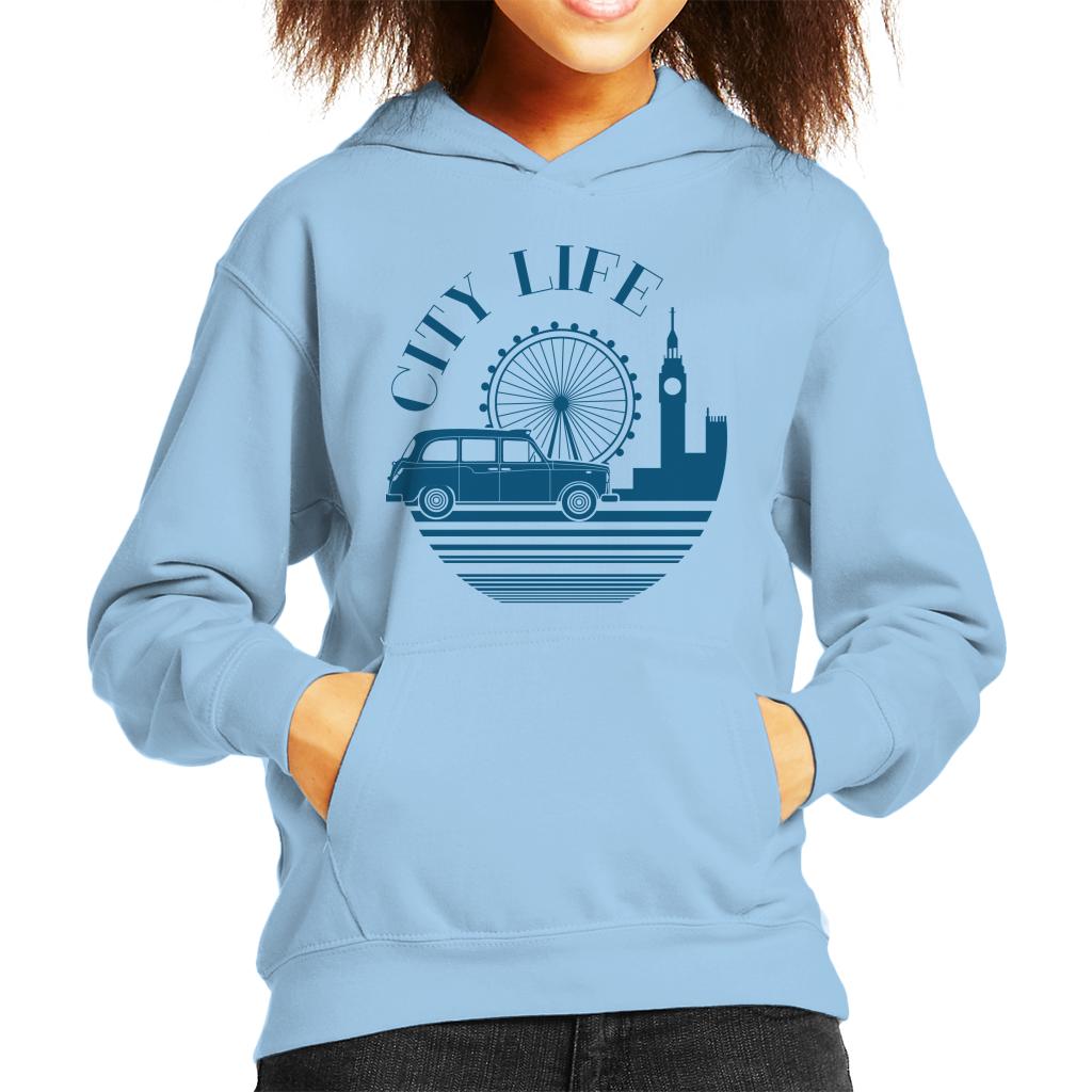 London Taxi Company City Life Kid's Hooded Sweatshirt-ALL + EVERY