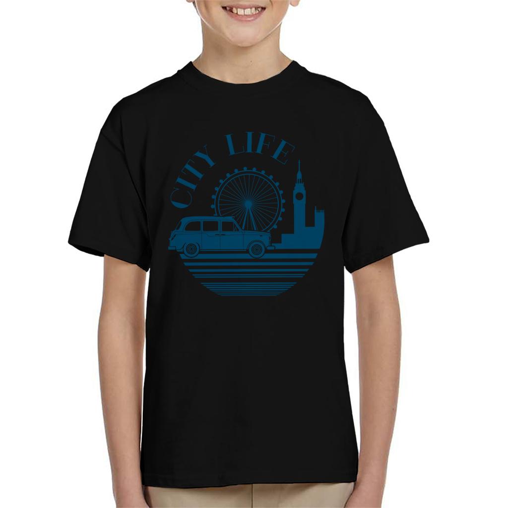 London Taxi Company City Life Kid's T-Shirt-ALL + EVERY