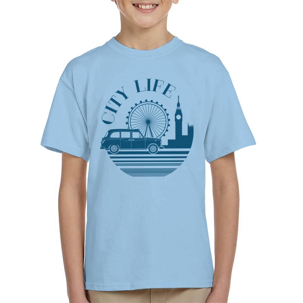 London Taxi Company City Life Kid's T-Shirt-ALL + EVERY