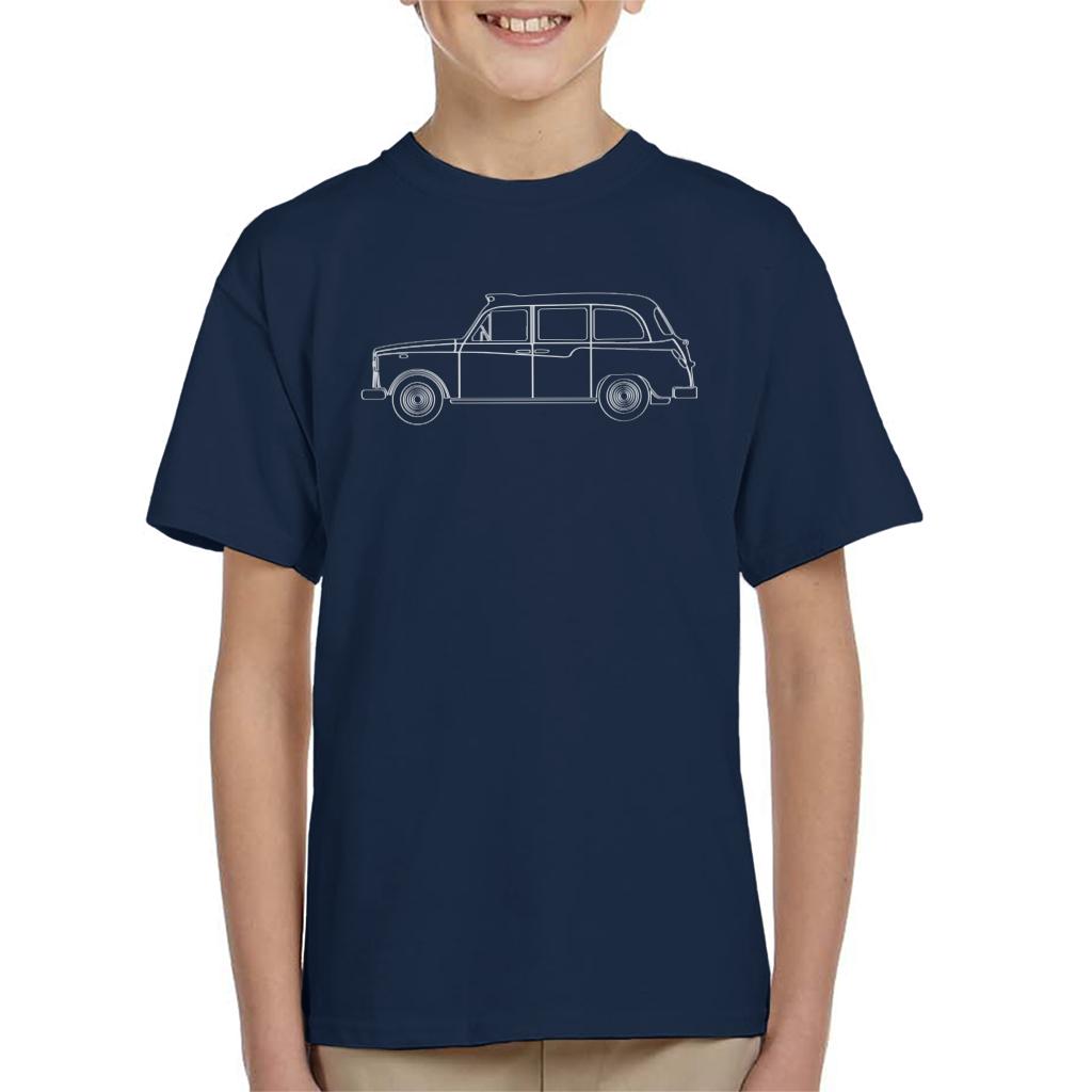 London Taxi Company TX4 Outline Kid's T-Shirt-ALL + EVERY