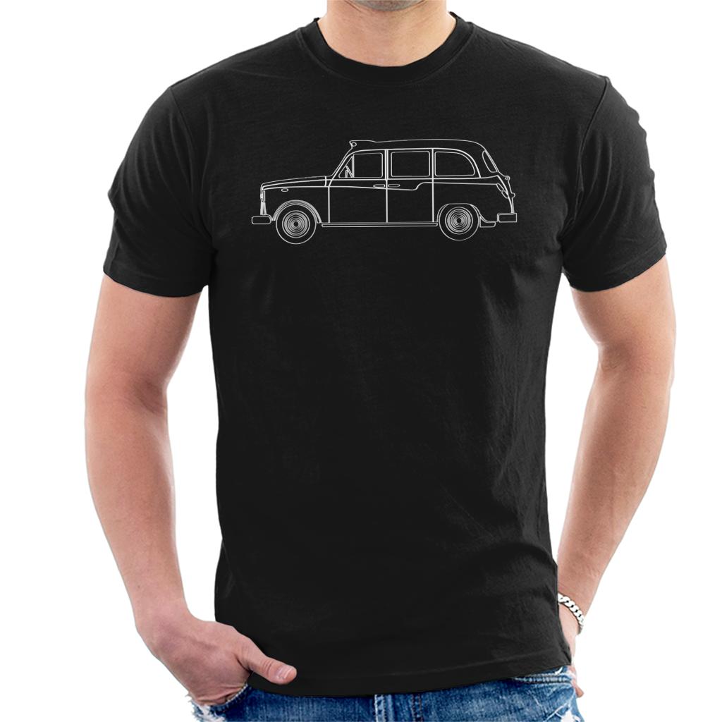 London Taxi Company TX4 Outline Men's T-Shirt-ALL + EVERY