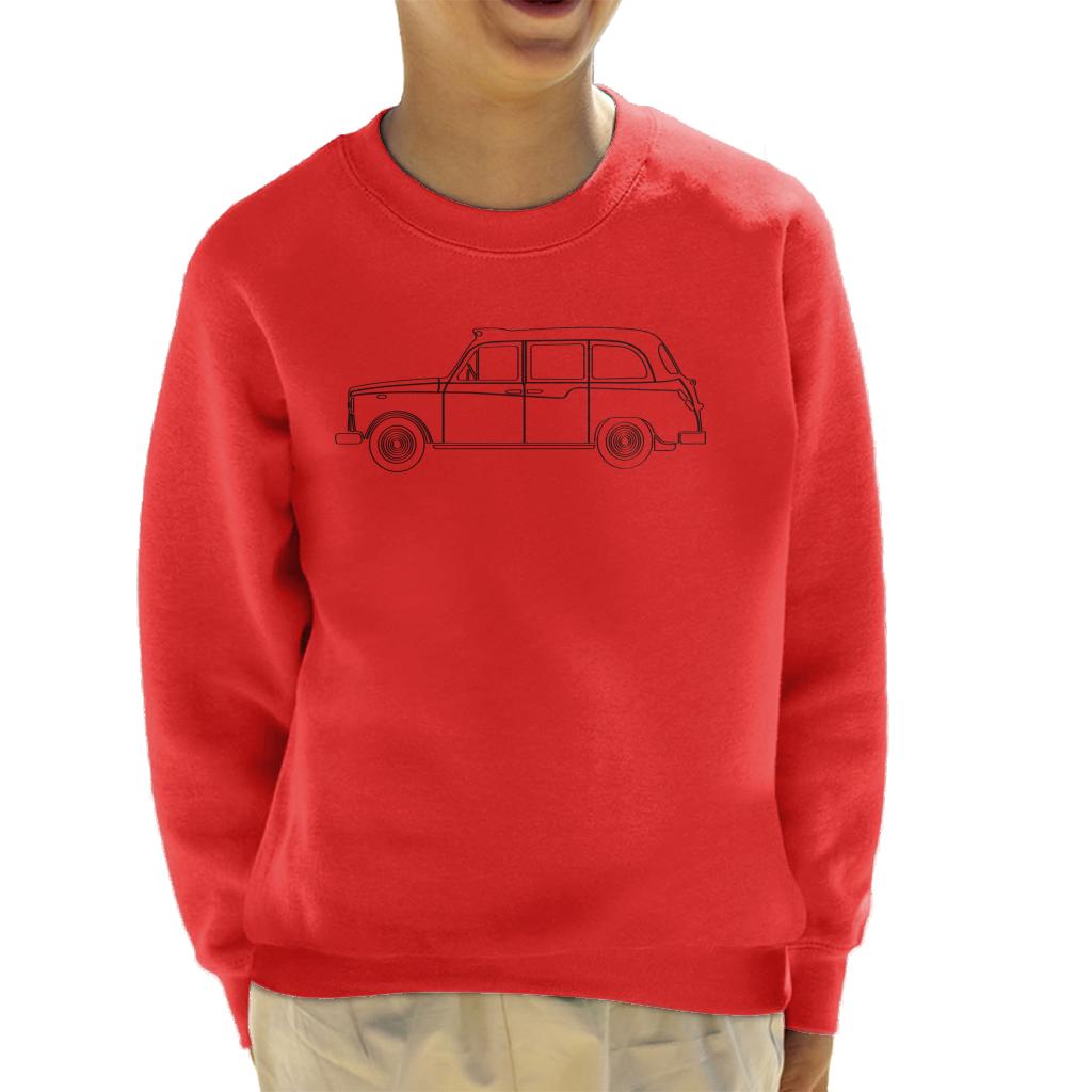 London Taxi Company TX4 Light Outline Kid's Sweatshirt-ALL + EVERY